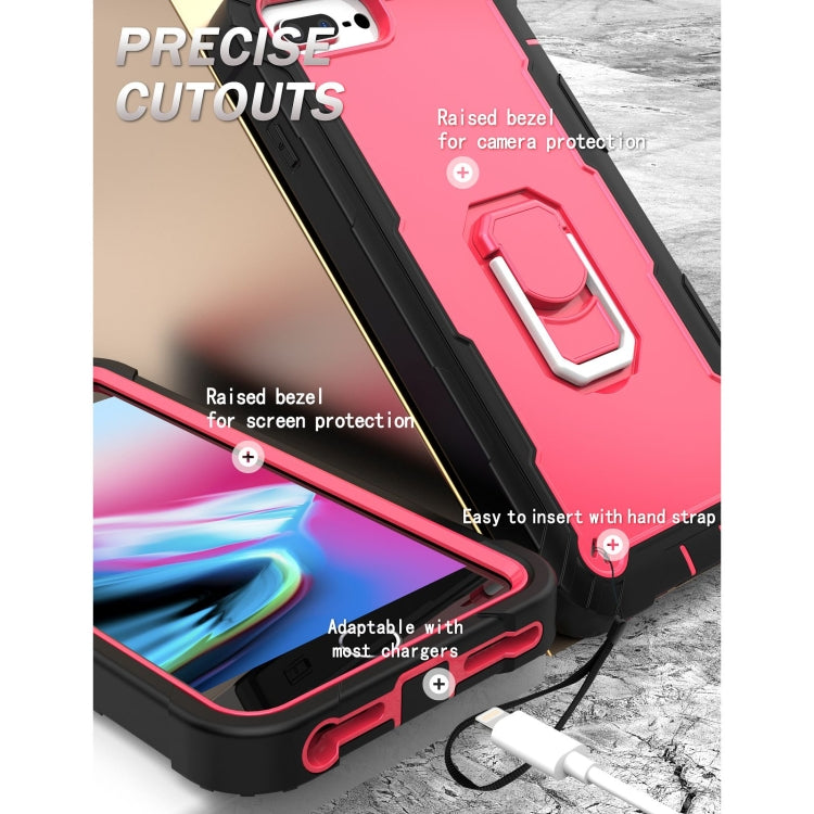 PC + Rubber 3-layers Shockproof Protective Case with Rotating Holder, For iPhone 8 Plus / 7 Plus, For iPhone 11, For iPhone 11 Pro, For iPhone 11 Pro Max