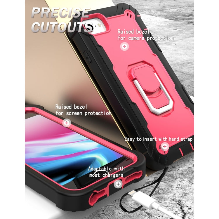 PC + Rubber 3-layers Shockproof Protective Case with Rotating Holder, For iPhone SE 2022 / SE 2020 / 8 / 7, For iPhone XS / X, For iPhone XR, For iPhone XS Max