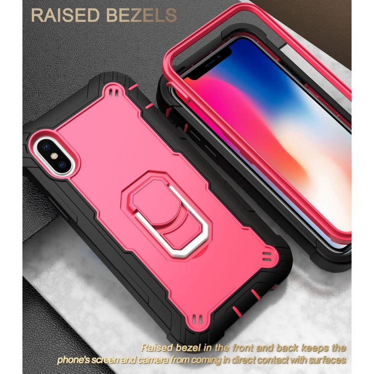 PC + Rubber 3-layers Shockproof Protective Case with Rotating Holder, For iPhone XS / X, For iPhone XR, For iPhone XS Max