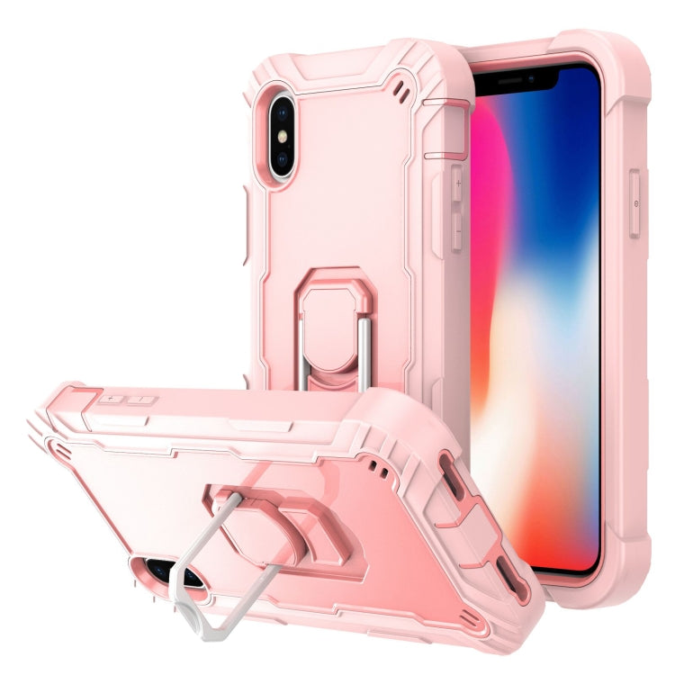 PC + Rubber 3-layers Shockproof Protective Case with Rotating Holder, For iPhone XS / X, For iPhone XR, For iPhone XS Max