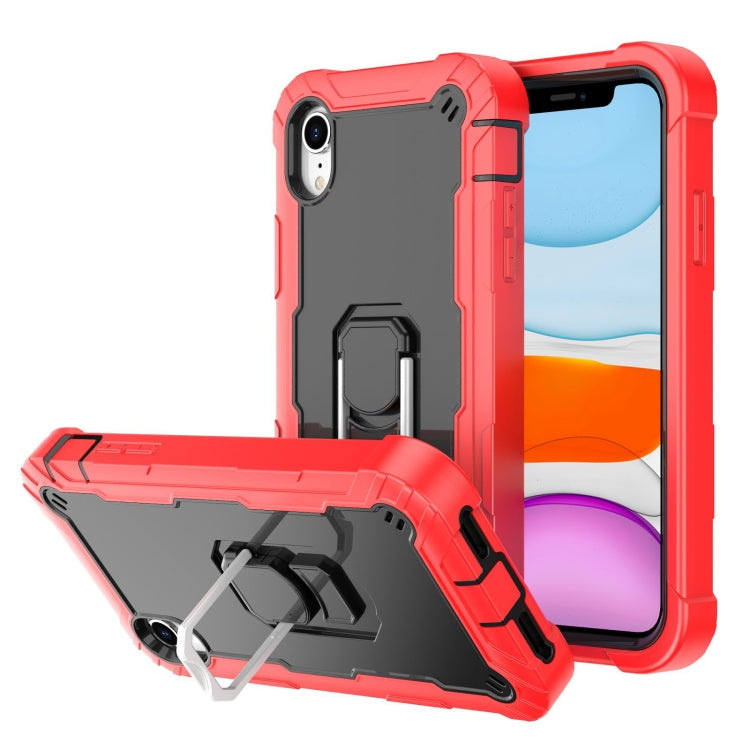 PC + Rubber 3-layers Shockproof Protective Case with Rotating Holder, For iPhone XS / X, For iPhone XR, For iPhone XS Max