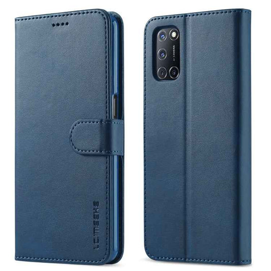 For OPPO F19 Pro / A94 5G LC.IMEEKE Calf Texture Horizontal Flip Leather Case with Holder & Card Slots & Wallet (Brown)