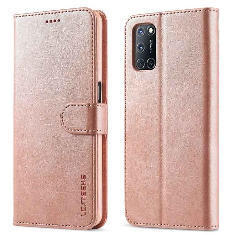 For OPPO F19 Pro / A94 5G LC.IMEEKE Calf Texture Horizontal Flip Leather Case with Holder & Card Slots & Wallet (Brown)