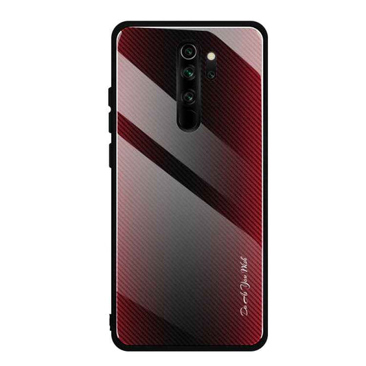 Carbon Fiber Texture Gradient Color Glass Case