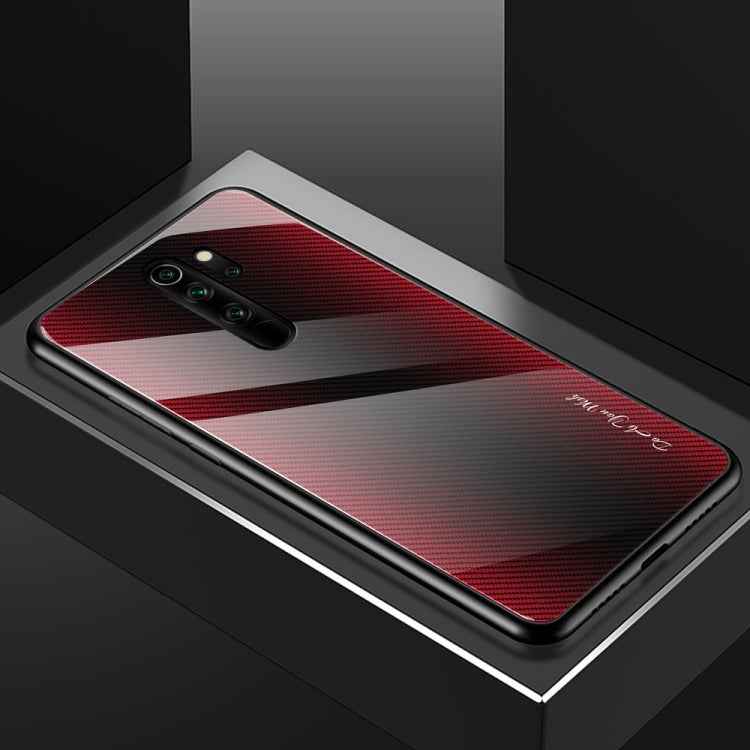 Carbon Fiber Texture Gradient Color Glass Case