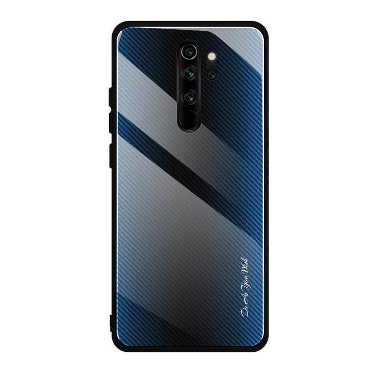 Carbon Fiber Texture Gradient Color Glass Case, For Xiaomi Redmi Note 8 Pro, For Xiaomi Redmi Note 8, For iPhone 11 Pro Max, For iPhone 11