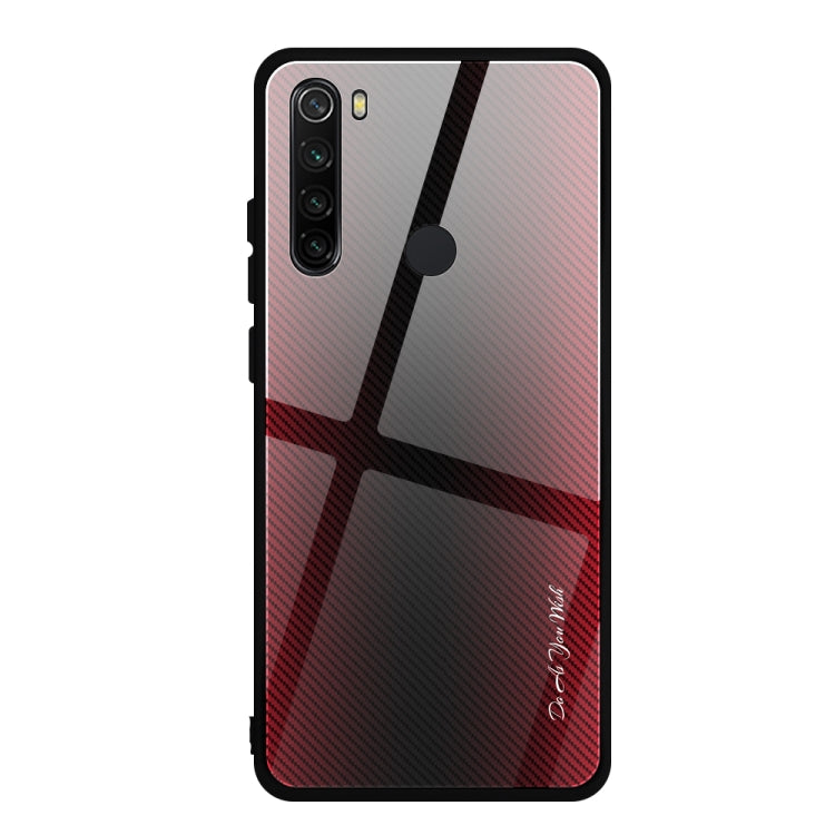 Carbon Fiber Texture Gradient Color Glass Case, For Xiaomi Redmi Note 8 Pro, For Xiaomi Redmi Note 8, For iPhone 11 Pro Max, For iPhone 11