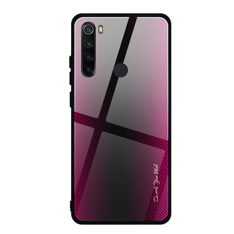 Carbon Fiber Texture Gradient Color Glass Case, For Xiaomi Redmi Note 8 Pro, For Xiaomi Redmi Note 8, For iPhone 11 Pro Max, For iPhone 11