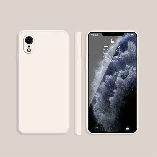 Solid Color Imitation Liquid Silicone Straight Edge Dropproof Full Coverage Protective Case, For iPhone XR, For iPhone XS Max, For iPhone 11, For iPhone 11 Pro, For iPhone 11 Pro Max