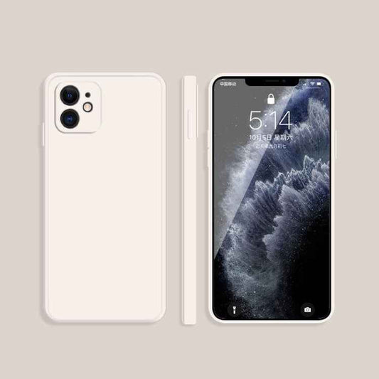Solid Color Imitation Liquid Silicone Straight Edge Dropproof Full Coverage Protective Case, For iPhone 12 mini, For iPhone 12, For iPhone 12 Pro, For iPhone 12 Pro Max