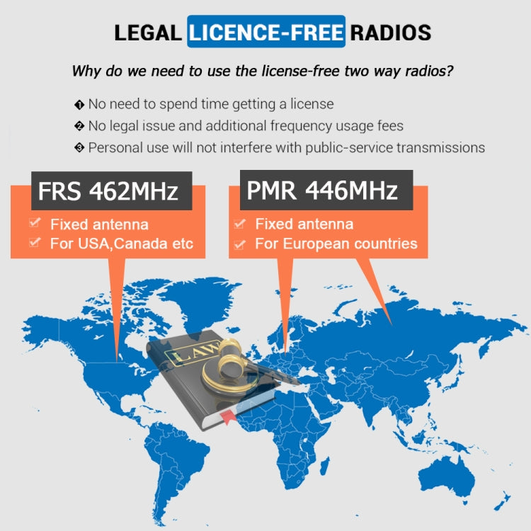 RETEVIS RB637 EU Frequency PMR446 16CHS License-free Two Way Radio Handheld Bluetooth Walkie Talkie, RB637