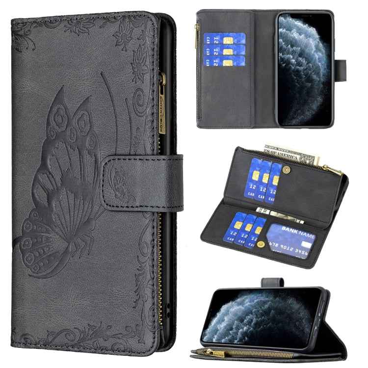 Flying Butterfly Embossing Pattern Zipper Horizontal Flip Leather Case with Holder & Card Slots & Wallet, For iPhone 8 / 7, For iPhone 8 Plus / 7 Plus, For iPhone XS / X, For iPhone XR, For iPhone XS Max, For iPhone 11, For iPhone 11 Pro               ...