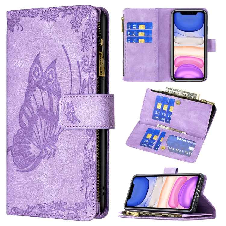 Flying Butterfly Embossing Pattern Zipper Horizontal Flip Leather Case with Holder & Card Slots & Wallet, For iPhone 8 / 7, For iPhone 8 Plus / 7 Plus, For iPhone XS / X, For iPhone XR, For iPhone XS Max, For iPhone 11, For iPhone 11 Pro               ...