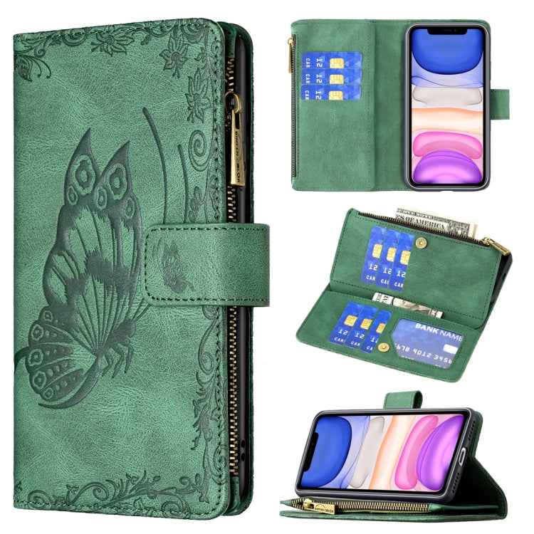 Flying Butterfly Embossing Pattern Zipper Horizontal Flip Leather Case with Holder & Card Slots & Wallet, For iPhone 8 / 7, For iPhone 8 Plus / 7 Plus, For iPhone XS / X, For iPhone XR, For iPhone XS Max, For iPhone 11, For iPhone 11 Pro               ...