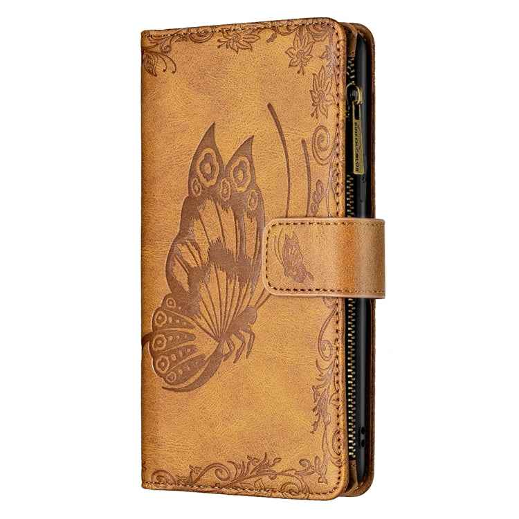 Flying Butterfly Embossing Pattern Zipper Horizontal Flip Leather Case with Holder & Card Slots & Wallet, For iPhone 12, For iPhone 12 Pro, For iPhone 12 Pro Max, For Nokia 1.4, For Nokia 3.4