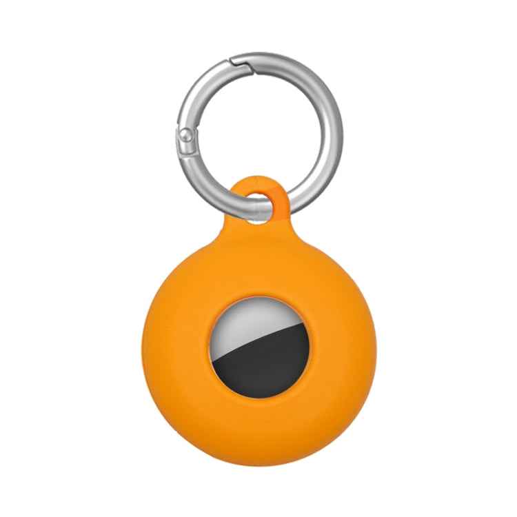 Dual-Side Hollow Anti-scratch Silicone Shockproof Protective Cover Case with Keychain Hook Loop, For AirTag