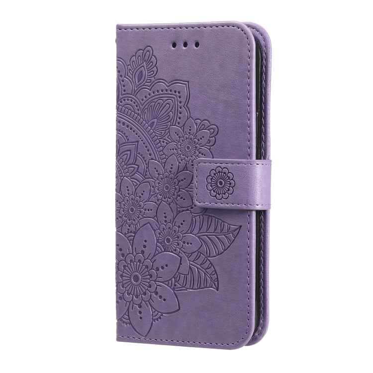 7-petal Flowers Embossing Pattern Horizontal Flip PU Leather Case with Holder & Card Slots & Wallet & Photo Frame, For iPhone 11, For iPhone 11 Pro, For iPhone 11 Pro Max, For iPhone 12 mini, For iPhone 12 / 12 Pro, For iPhone 12 Pro Max