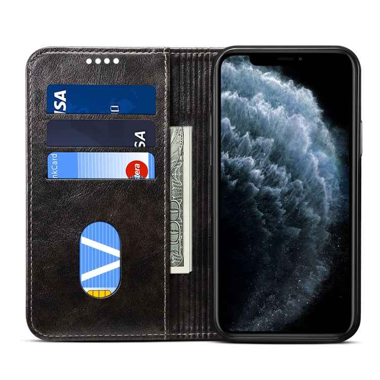 Baroque Simple Horizontal Flip Leather Case, with Holder & Card Slots & Wallet