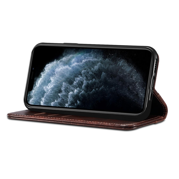 Baroque Simple Horizontal Flip Leather Case, with Holder & Card Slots & Wallet, For iPhone 11, For iPhone 11 Pro, For iPhone 11 Pro Max, For iPhone XS / X, For iPhone SE 2022 / SE 2020 / 8 / 7, For iPhone 8 Plus / 7 Plus, For iPhone XR, For iPhone XS Max
