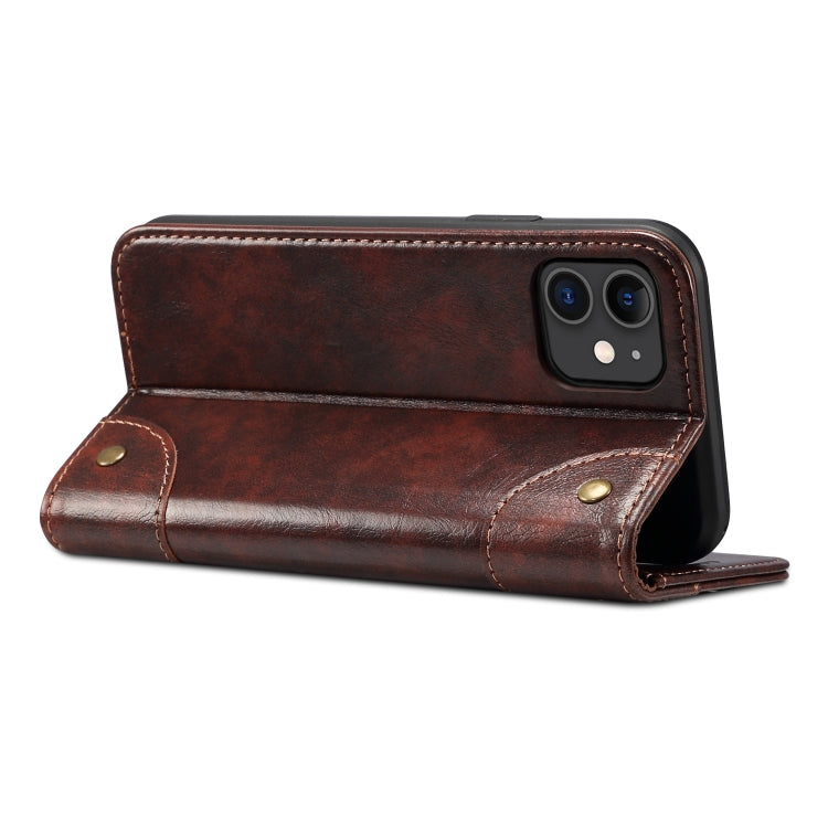 Baroque Simple Horizontal Flip Leather Case, with Holder & Card Slots & Wallet, For iPhone 11, For iPhone 11 Pro, For iPhone 11 Pro Max, For iPhone XS / X, For iPhone SE 2022 / SE 2020 / 8 / 7, For iPhone 8 Plus / 7 Plus, For iPhone XR, For iPhone XS Max