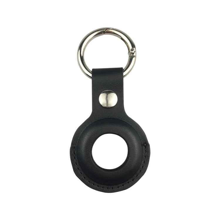 Shockproof Anti-scratch Leather Protective Case Cover Key Chain with Hang Loop For AirTag 2nd Gen / AirTag 1st Gen