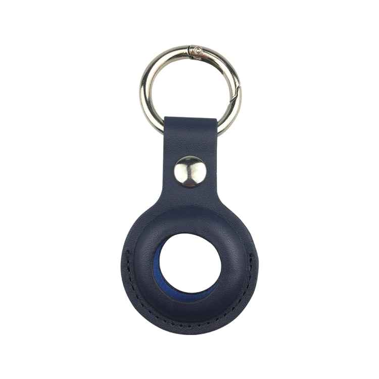 Shockproof Anti-scratch Leather Protective Case Cover Key Chain with Hang Loop For AirTag 2nd Gen / AirTag 1st Gen