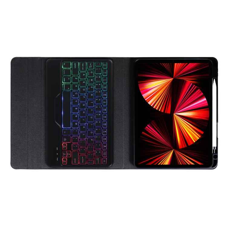 B011S Splittable Backlight Bluetooth Keyboard Leather Case with Triangle Holder & Pen Slot, For iPad 9.7 2018 & 2017 / Pro 9.7 / Air 2, For iPad 10.2 2020 & 2019 / Pro 10.5 inch / Air 3 10.5 inch                                                         ...