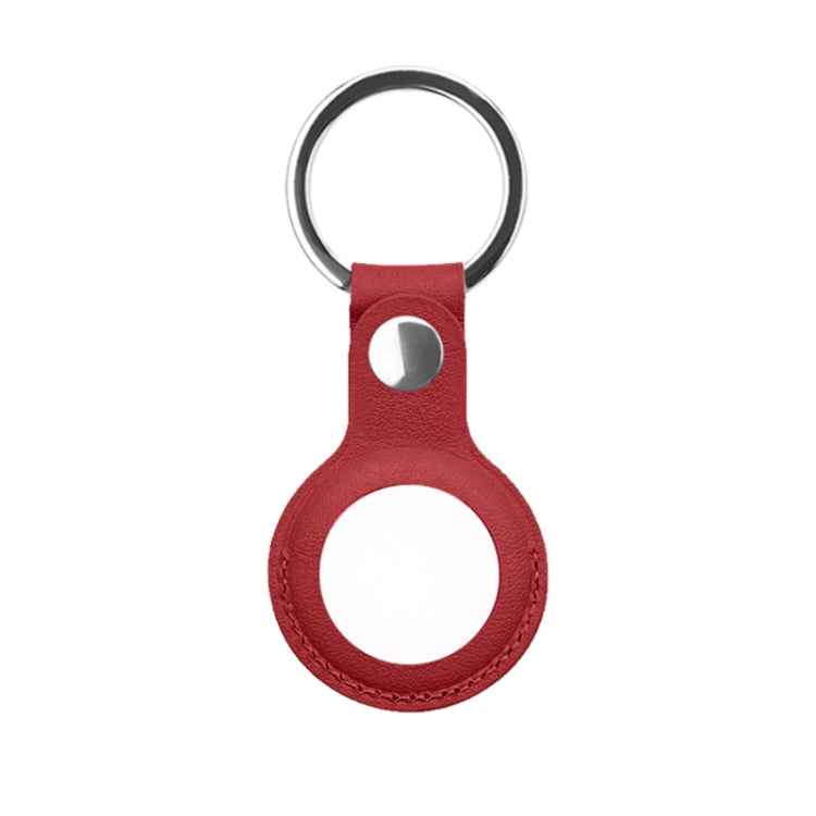 Mutural PU Leather Protective Case with Key Ring for AirTag 2nd Gen / AirTag 1st Gen