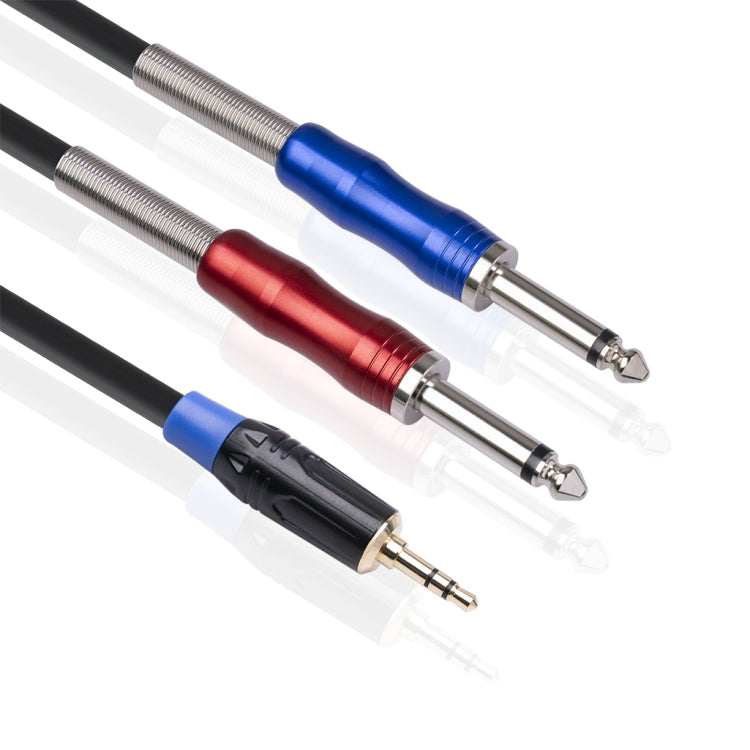 TC195BULS01 3.5mm Male to Dual 6.35mm Mono Male Audio Cable, 1.8m, 3m, 5m