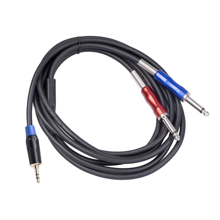TC195BULS01 3.5mm Male to Dual 6.35mm Mono Male Audio Cable, 1.8m, 3m, 5m