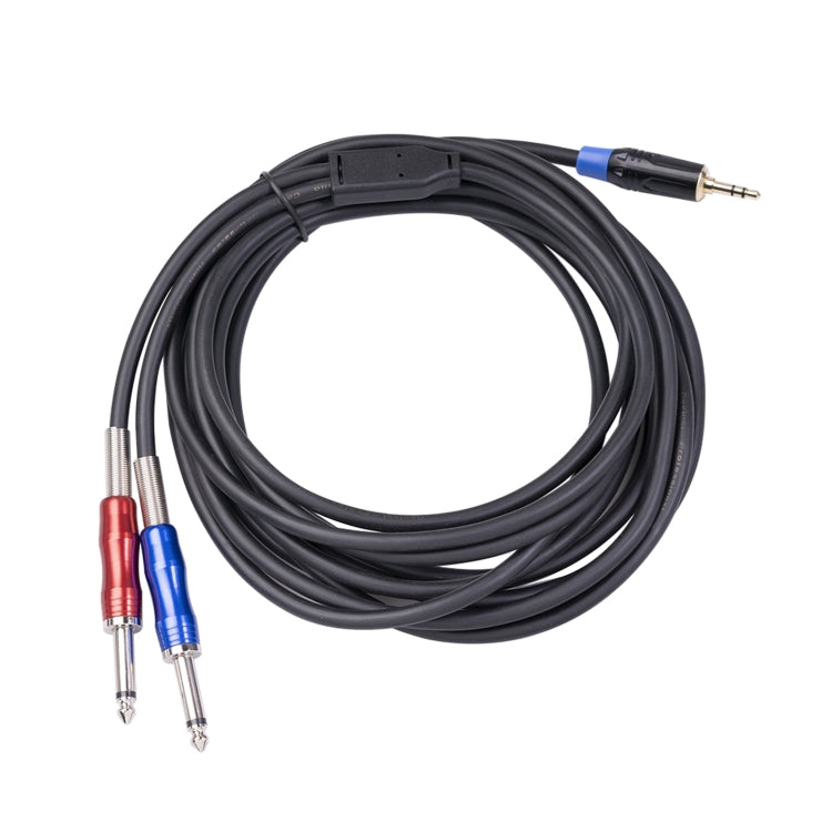 TC195BULS01 3.5mm Male to Dual 6.35mm Mono Male Audio Cable, 1.8m, 3m, 5m