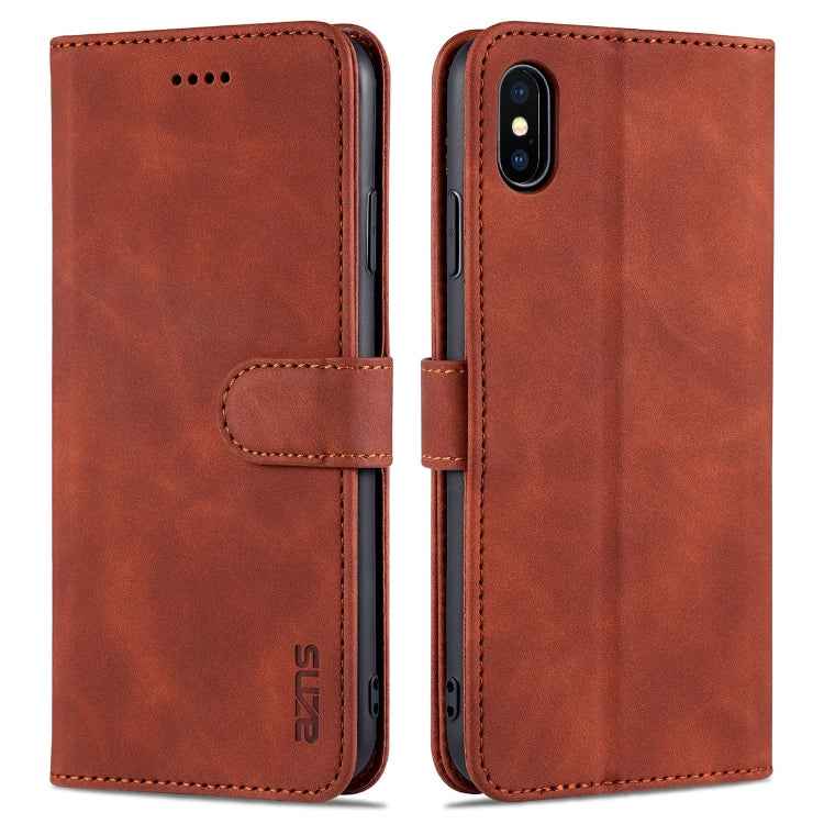 AZNS Skin Feel Calf Texture Horizontal Flip Leather Case with Card Slots & Holder & Wallet, For iPhone 11 Pro, For iPhone 11, For iPhone 11 Pro Max, For iPhone XS / X, For iPhone XS Max, For iPhone XR