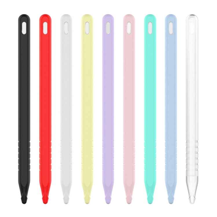 3 in 1 Pure Color Silicone Stylus Pen Protective Case Set for Apple Pencil 2