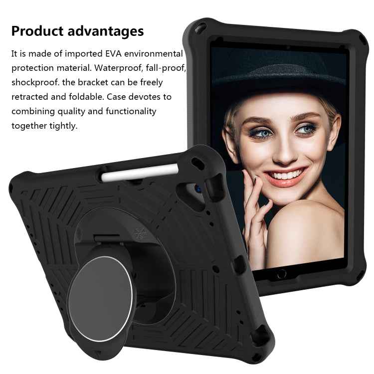 Spider King EVA Protective Case with Adjustable Shoulder Strap & Holder & Pen Slot, For iPad 9.7 2018 & 2017 / Pro 9.7 / Air 2 / Air, For iPad 10.2 2021 / 2020 / 2019, For iPad Pro 10.5 inch 2017 / Air 3 10.5 inch                                       ...