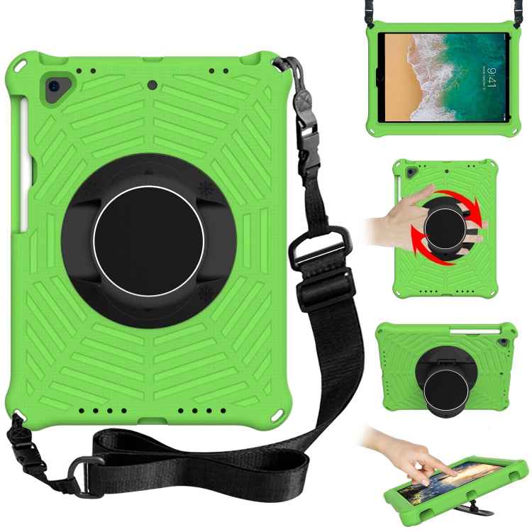 Spider King EVA Protective Case with Adjustable Shoulder Strap & Holder & Pen Slot, For iPad 9.7 2018 & 2017 / Pro 9.7 / Air 2 / Air, For iPad 10.2 2021 / 2020 / 2019, For iPad Pro 10.5 inch 2017 / Air 3 10.5 inch                                       ...