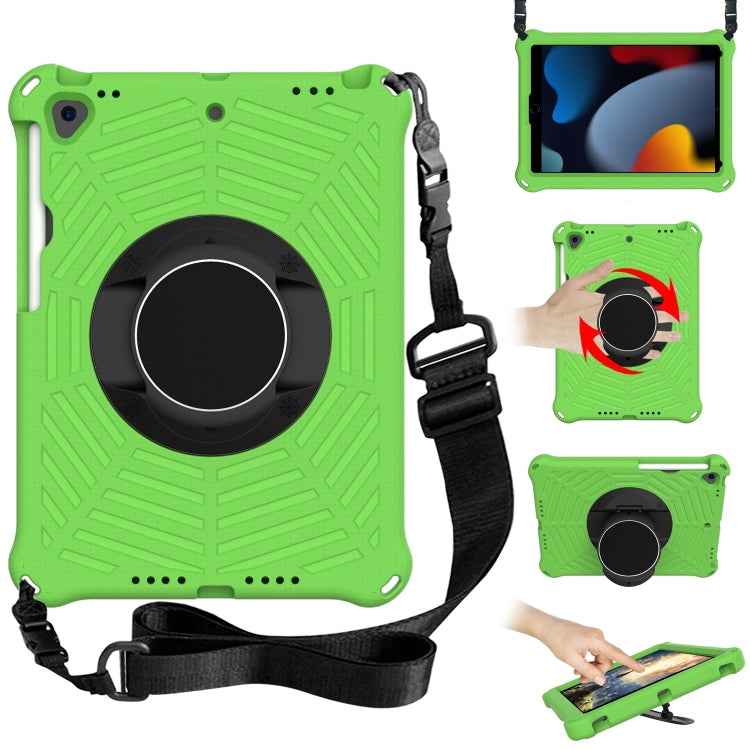 Spider King EVA Protective Case with Adjustable Shoulder Strap & Holder & Pen Slot, For iPad 9.7 2018 & 2017 / Pro 9.7 / Air 2 / Air, For iPad 10.2 2021 / 2020 / 2019, For iPad Pro 10.5 inch 2017 / Air 3 10.5 inch                                       ...