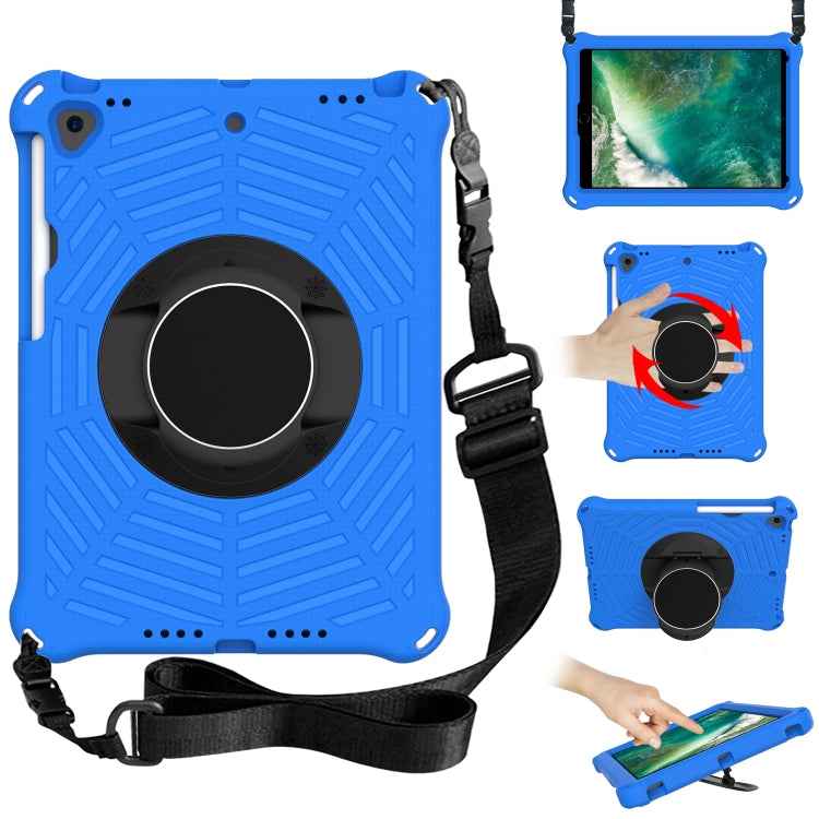 Spider King EVA Protective Case with Adjustable Shoulder Strap & Holder & Pen Slot, For iPad 9.7 2018 & 2017 / Pro 9.7 / Air 2 / Air, For iPad 10.2 2021 / 2020 / 2019, For iPad Pro 10.5 inch 2017 / Air 3 10.5 inch                                       ...