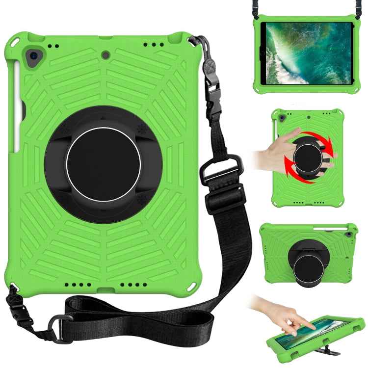 Spider King EVA Protective Case with Adjustable Shoulder Strap & Holder & Pen Slot, For iPad 9.7 2018 & 2017 / Pro 9.7 / Air 2 / Air, For iPad 10.2 2021 / 2020 / 2019, For iPad Pro 10.5 inch 2017 / Air 3 10.5 inch                                       ...