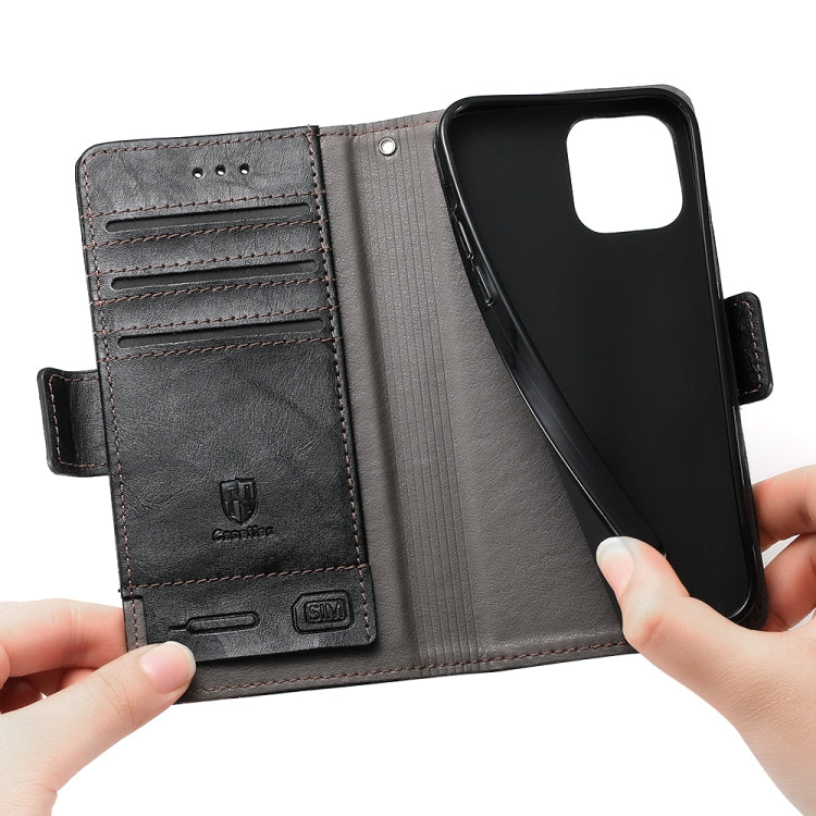 CaseNeo Business Splicing Dual Magnetic Buckle Horizontal Flip PU Leather Case with Holder & Card Slots & Wallet, For iPhone 12 mini, For iPhone 12 / 12 Pro, For iPhone 12 Pro Max, For iPhone 11 Pro, For iPhone 11, For iPhone 11 Pro Max