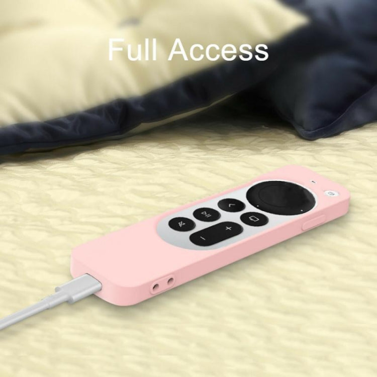 Silicone Protective Case Cover with Rope For Apple TV 4K 4th Siri Remote Controller