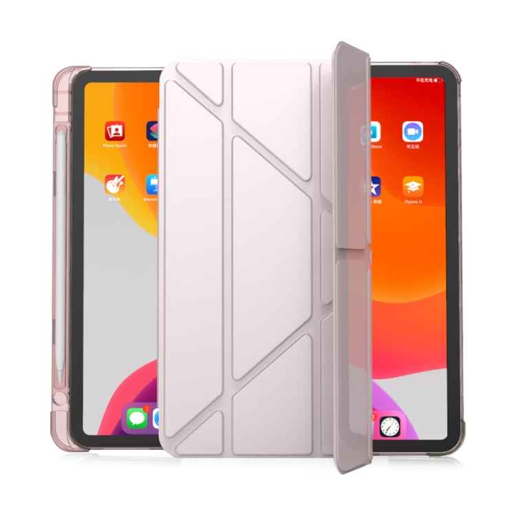 Multi-folding Horizontal Flip PU Leather + TPU Aitbag Shockproof Half Paste Case with Holder & Pen Slot & Sleep / Wake-up Function, For iPad Pro 11 2022 / 2020/2021