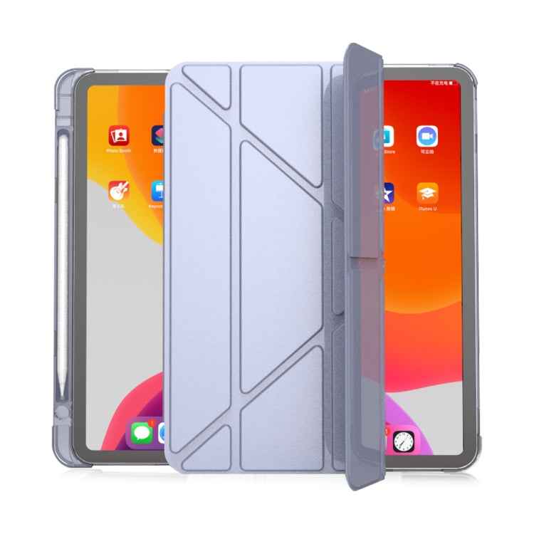 Multi-folding Horizontal Flip PU Leather + TPU Aitbag Shockproof Half Paste Case with Holder & Pen Slot & Sleep / Wake-up Function, For iPad Pro 11 2022 / 2020/2021