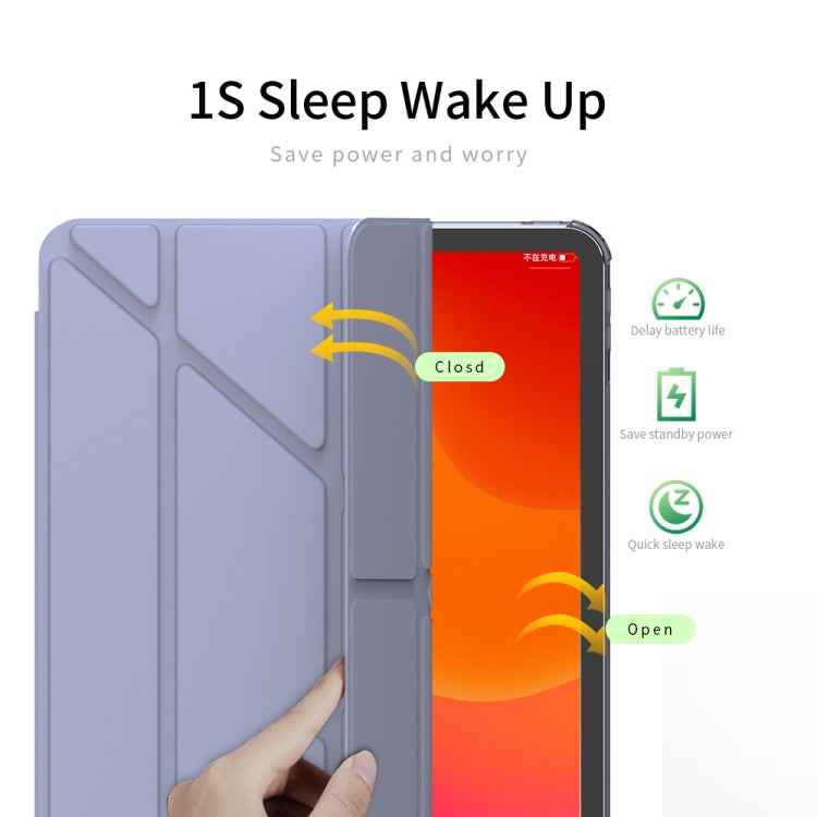 Multi-folding Horizontal Flip PU Leather + TPU Aitbag Shockproof Half Paste Case with Holder & Pen Slot & Sleep / Wake-up Function, For iPad Pro 11 2022 / 2020/2021