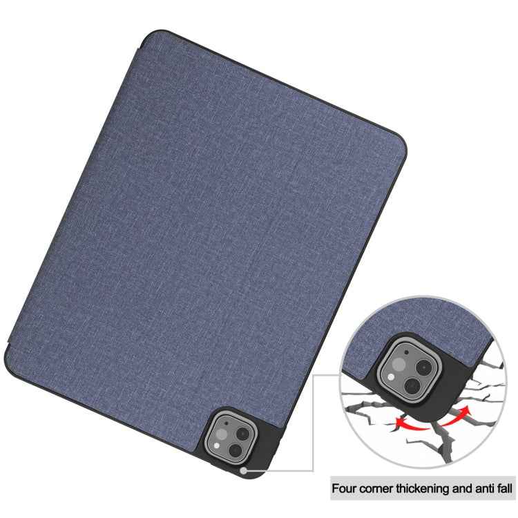 Cloth Texture TPU Horizontal Flip Leather Case with Pen Slot & Holder, For iPad Pro 11 inch 2021 / 2020 / 2018