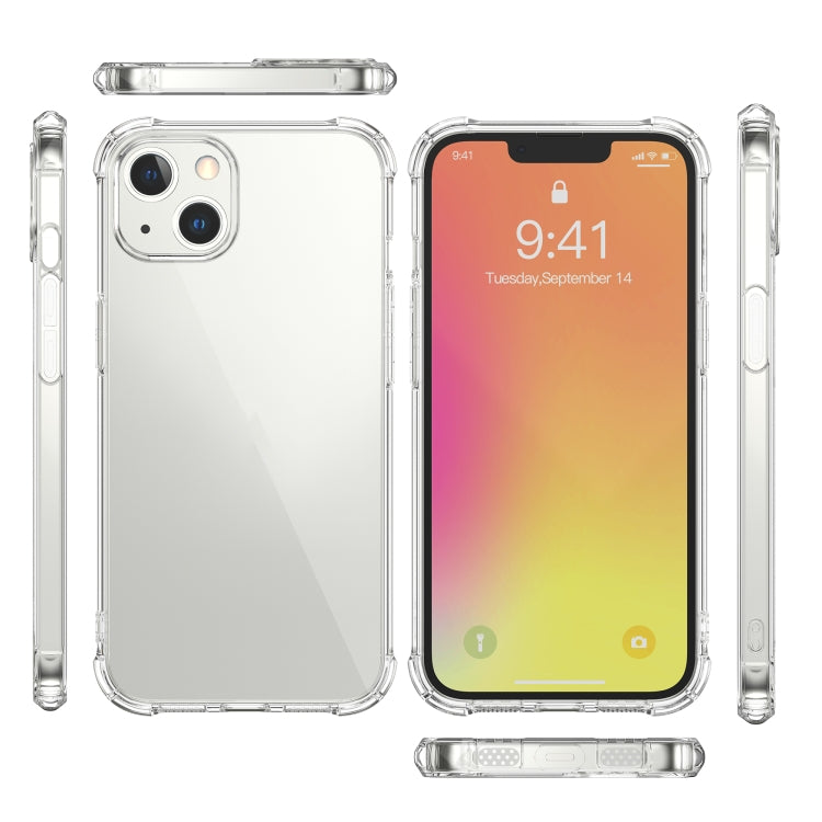LESUDESIGN Rhino Shield Series TPU Anti-fall Transparent Phone Protective Case with Sound Conversion Design, For iPhone 13, For iPhone 13 Pro