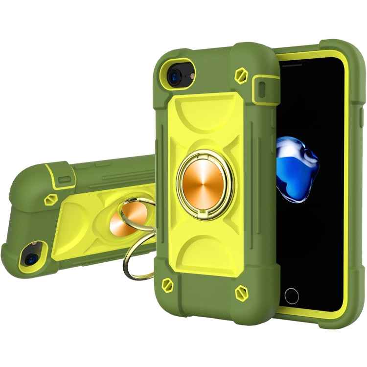 Shockproof Silicone + PC Protective Case with Dual-Ring Holder, For iPhone 6/6s/7/8/SE 2022 / SE 2020, For iPhone 6 Plus/6s Plus/7 Plus/8 Plus, For iPhone X / XS, For iPhone XR