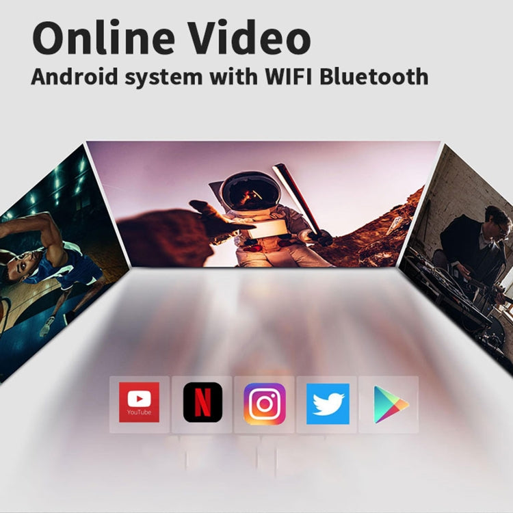 WEJOY A5 1920x1080P 200 Lumens Multi-function Portable Home Theater LED HD Digital Projector Bluetooth Speaker, Android 7.1, 2G+16GB,, A5 EU Plug, A5 UK Plug, A5 AU Plug
