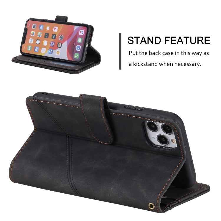 Skin Feel Business Horizontal Flip PU Leather Case with Holder & Multi-Card Slots & Wallet & Lanyard & Photo Frame, For iPhone 11, For iPhone 11 Pro, For iPhone 11 Pro Max, For iPhone 12 mini, For iPhone 12 / 12 Pro, For iPhone 12 Pro Max              ...