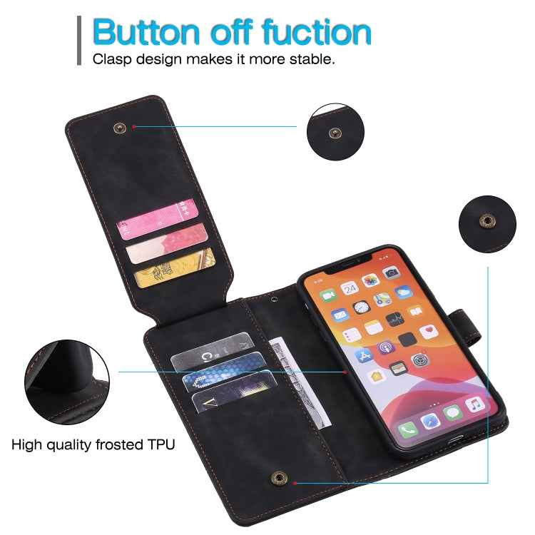 Skin Feel Business Horizontal Flip PU Leather Case with Holder & Multi-Card Slots & Wallet & Lanyard & Photo Frame, For iPhone 11, For iPhone 11 Pro, For iPhone 11 Pro Max, For iPhone 12 mini, For iPhone 12 / 12 Pro, For iPhone 12 Pro Max              ...