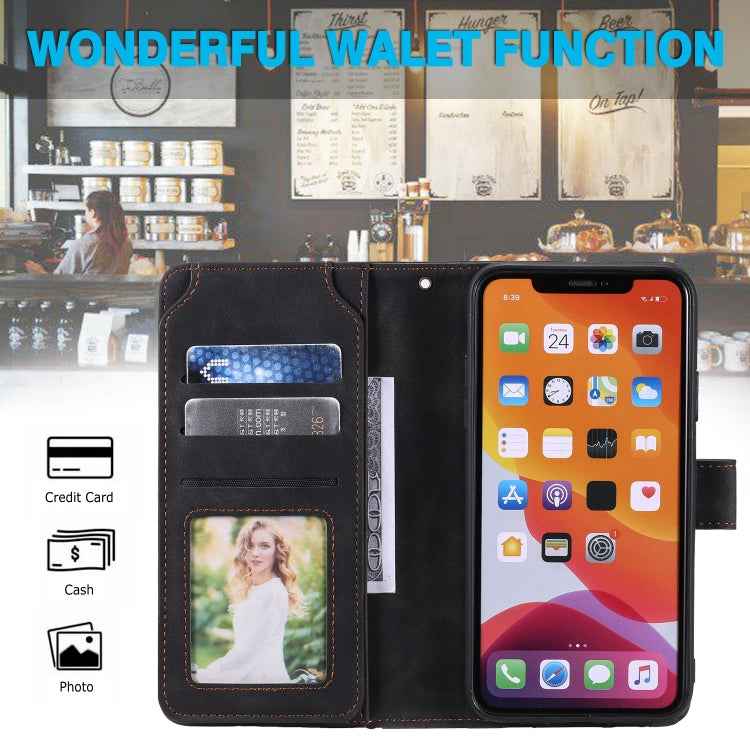 Skin Feel Business Horizontal Flip PU Leather Case with Holder & Multi-Card Slots & Wallet & Lanyard & Photo Frame, For iPhone 11, For iPhone 11 Pro, For iPhone 11 Pro Max, For iPhone 12 mini, For iPhone 12 / 12 Pro, For iPhone 12 Pro Max              ...